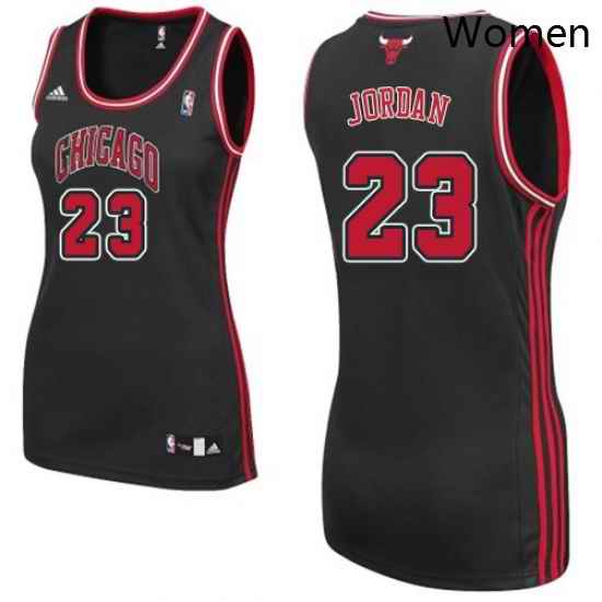 Womens Adidas Chicago Bulls 23 Michael Jordan Swingman Black Alternate NBA Jersey